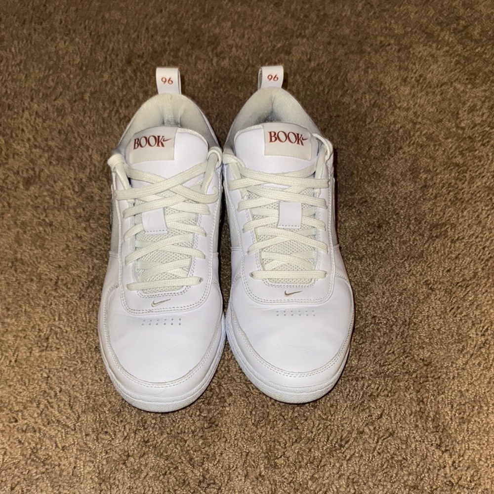 White BOOK 1s basketball shoes.